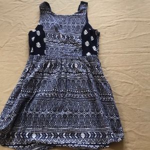 Aqua Blue and White Sundress Sz S